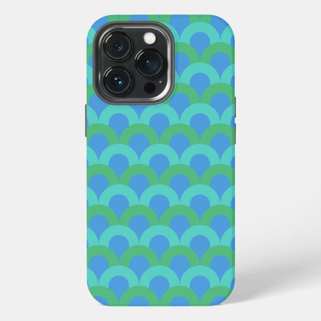 Coque iPhone Cercles de Bleu (Dos)