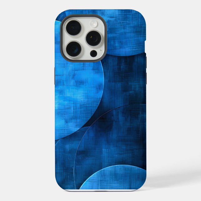 Coque iPhone Cercles de lune bleue (Verso)