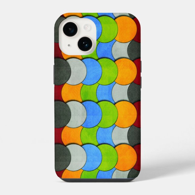 Coque iPhone Cercles empilés texturés par Shirley Taylor (Verso)