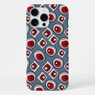 Coque iPhone 16 Pro Max Cercles et anneaux multicolores rétro années soixa