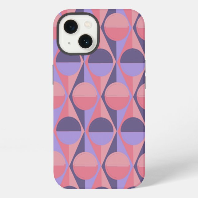 Coque iPhone Cercles et Triangles Art Déco  (Verso)