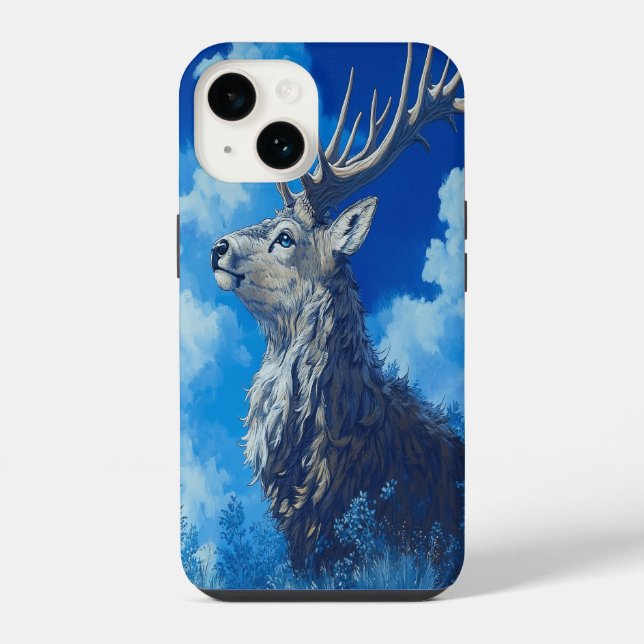 Coque iPhone 🦌 Cerf Céleste (Verso)