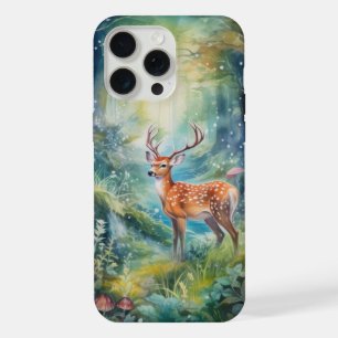 Coque iPhone 15 Pro Max Cerf de la Forêt Enchantée – Bois Enchanté