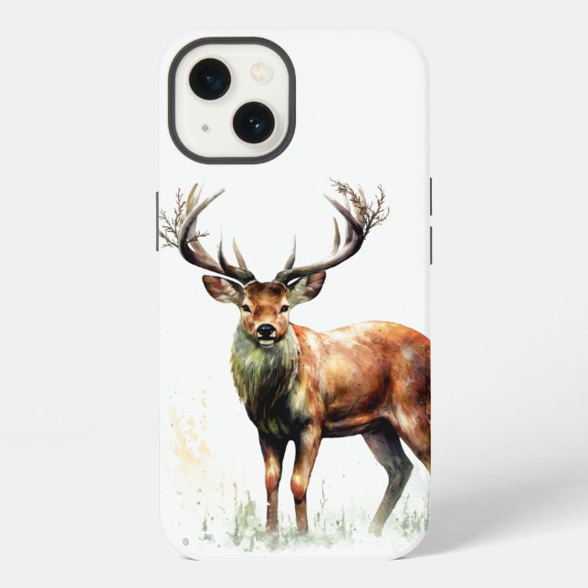 Coque iPhone Cerf immense avec un panache  (Verso)