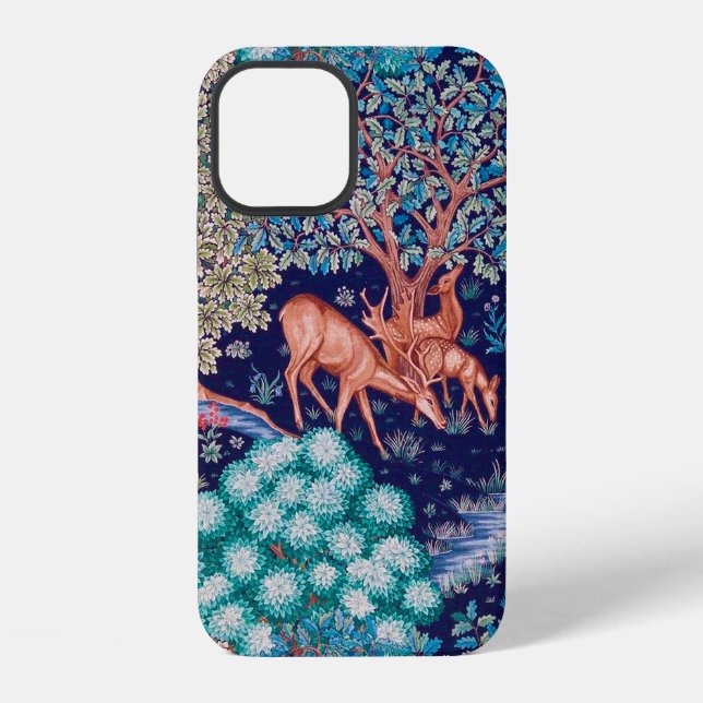 Coque iPhone Cerfs dans la forêt, William Morris (Verso)
