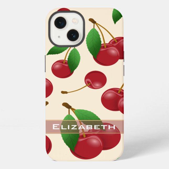Coque iPhone cerises sucrées en été (Verso)