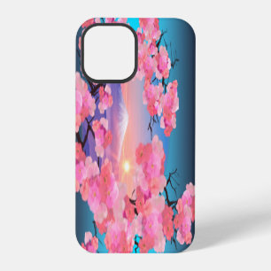 Coque iPhone 12 Pro Cerisiers en fleurs près du mont Fuji