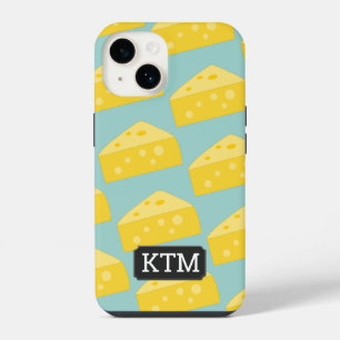 Coque Pour iPhone 14 C'est Cheesy ! Poids du fromage toon et initiales