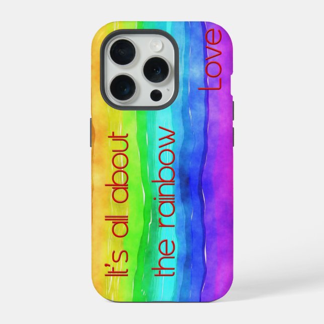 Coque iPhone C'est tout sur l'amour arc-en-ciel 03 (Verso)