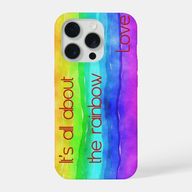 Coque iPhone C'est tout sur l'amour arc-en-ciel 03 (Verso)