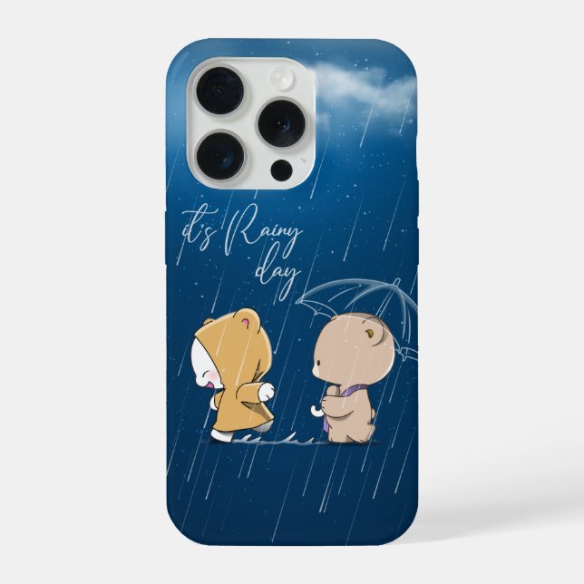 Coque iPhone C'est une journée pluvieuse |  (Verso)
