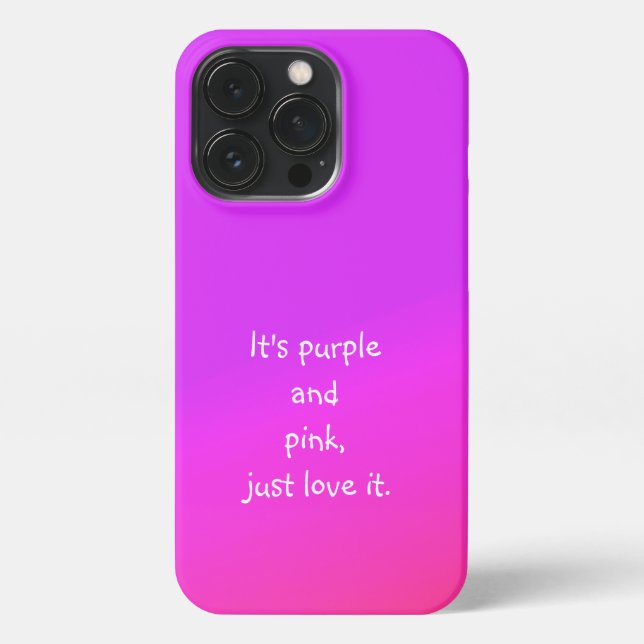 Coque iPhone C'est violet et rose, juste l'amour (Verso)