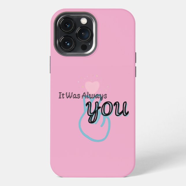 Coque iPhone C'était toujours toi – Citation d'amour (Verso)