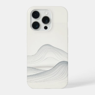 Coque iPhone 15 Pro Chaîne de Montagnes Coulante Ligne Continue