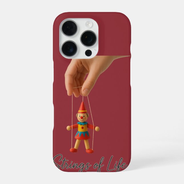 Coque iPhone Chaînes de vie | Autocollant de cirque de marionne (Verso)