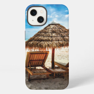 Etui iPhone 13 Chaises longues sur la plage coussin décoratif