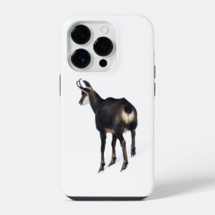Coque Pour iPhone 14 Plus Chamois alpin minimaliste sur la neige