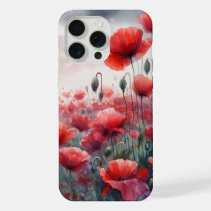 Coque iPhone 15 Pro Max Champ de Coquelicots Enchanteur