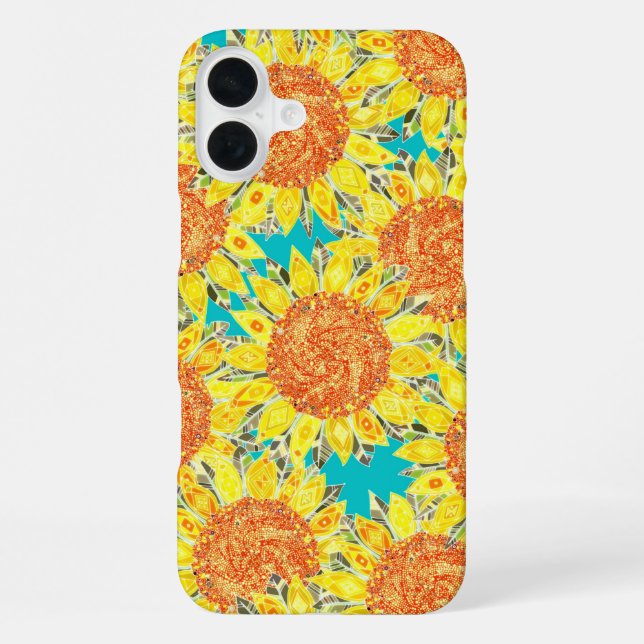 Coque iPhone champ de tournesols (Verso)