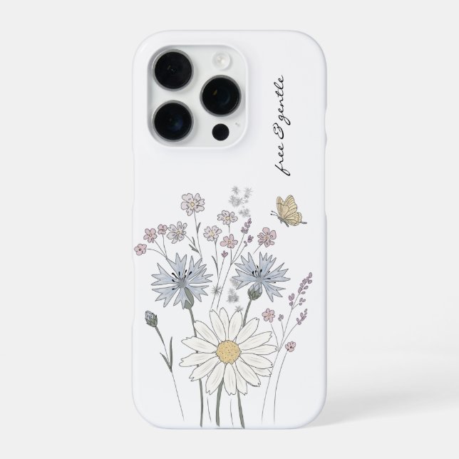 Coque iPhone Champ vibrant de fleurs sauvages  (Verso)