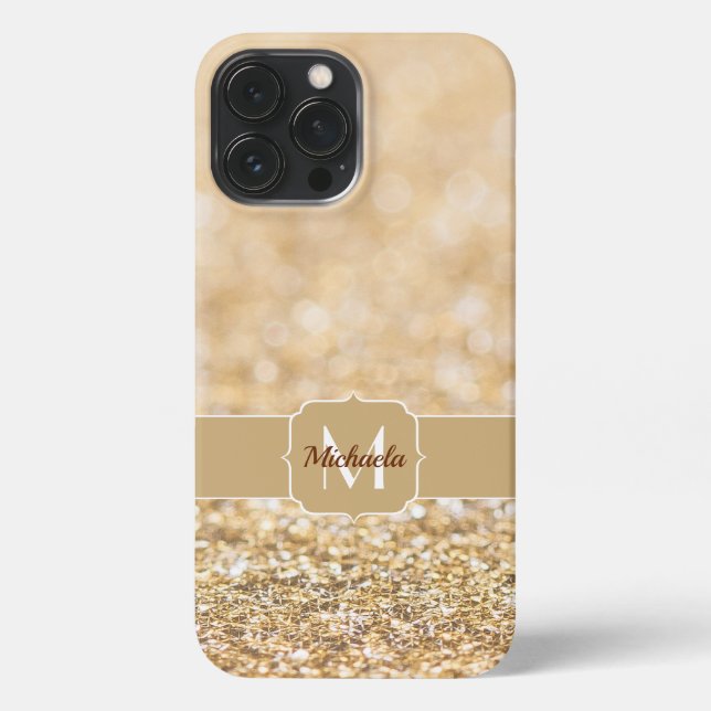 Coque iPhone Champagne or fausse parties scintillant scintille  (Verso)