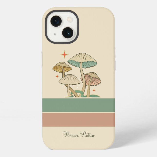 Coque iPhone Champignon d'art vintage  (Verso)