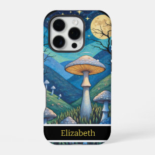 Coque iPhone 16 Pro Champignon de la vallée au clair de lune