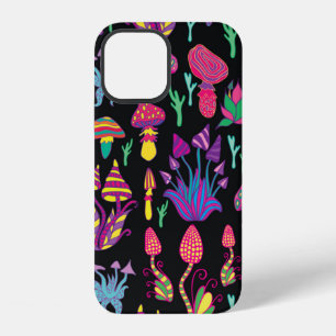 Coque iPhone 12 Champignon lumineux, hallucinogène, décoratif, fan