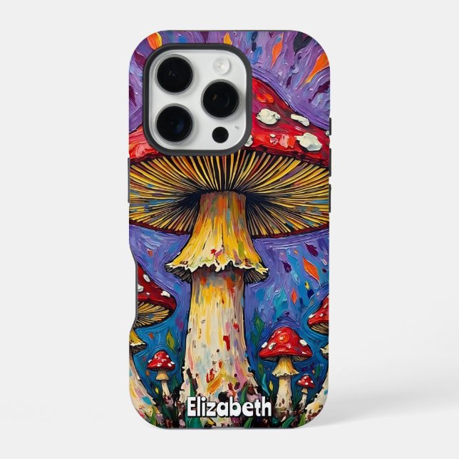 Coque iPhone Champignon Psychédélique Aura (Verso)