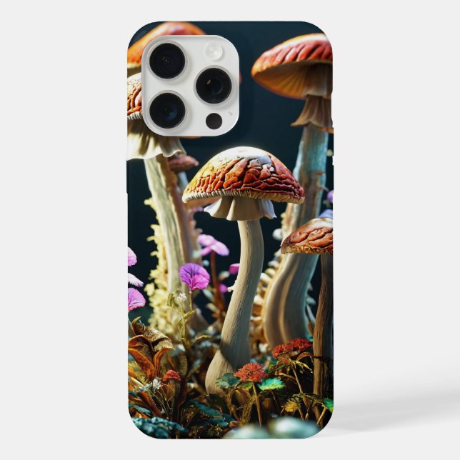 Coque iPhone Champignons vibrants (Verso)