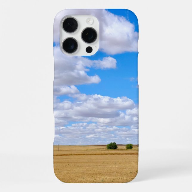 Coque iPhone Champs de blé moissonnés (Verso)