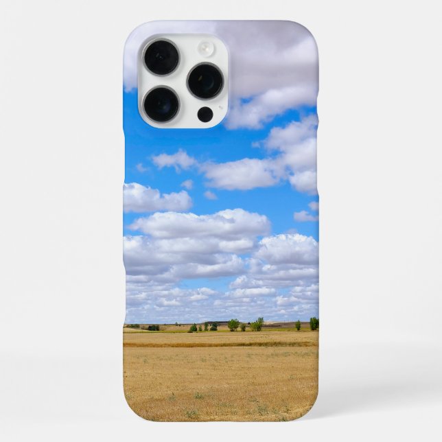 Coque iPhone Champs de blé moissonnés (Verso)