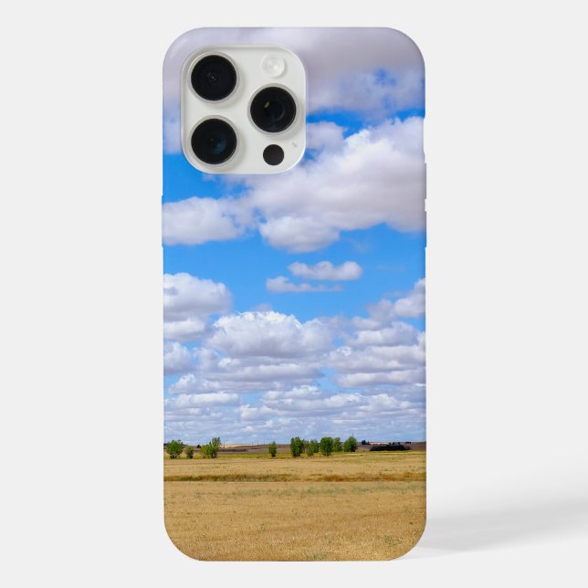 Coque iPhone Champs de blé moissonnés (Verso)