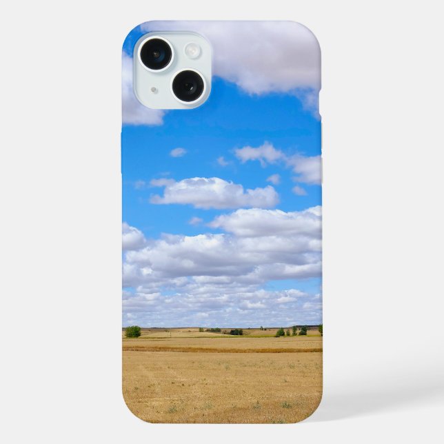 Coque iPhone Champs de blé récoltés (Verso)