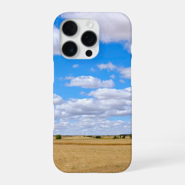 Coque iPhone Champs de blé récoltés (Verso)