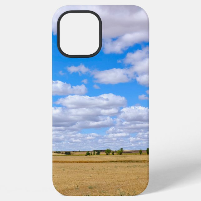 Coque iPhone Champs de blé récoltés (Verso)