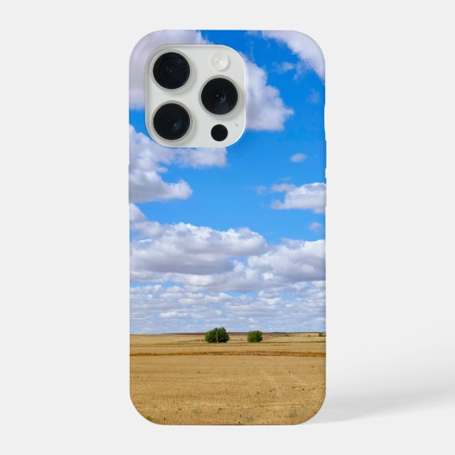 Coque iPhone Champs de blé récoltés (Verso)
