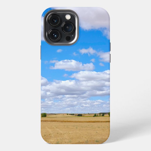 Coque iPhone Champs de blé récoltés (Verso)