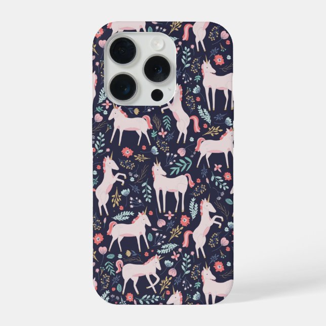 Coque iPhone Champs de licornes (Verso)