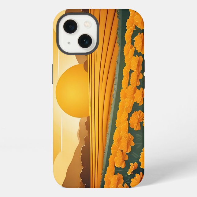 Coque iPhone Champs dorés de Soucis (Verso)