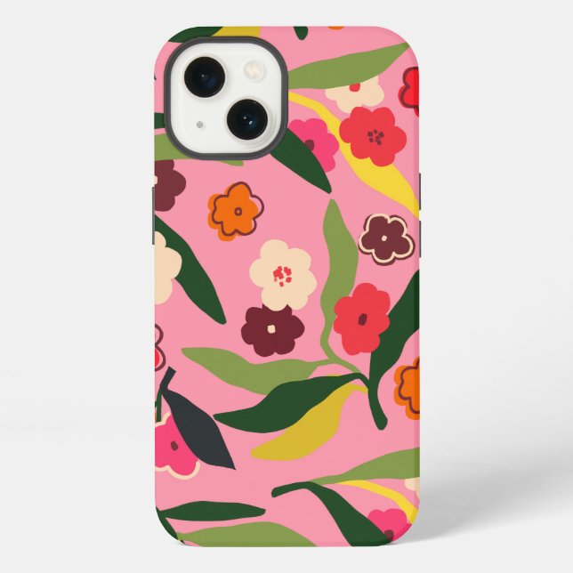 Coque iPhone Champs floraux rétro (Verso)