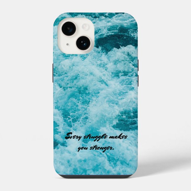 Coque iPhone Chaque lutte vous rend plus fort. (Verso)