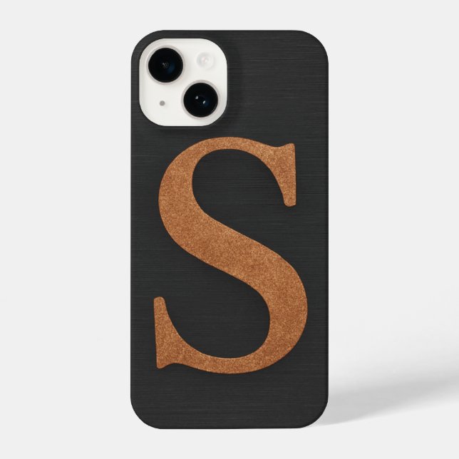 Coque iPhone “Charcoal Gray Phone Cover with Center Trendy (Verso)