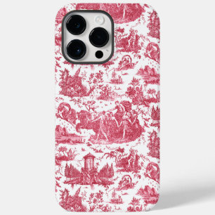 Coque Pour Pour iPhone 14 Pro Max Chariot français vintage de Dawn Toile de Jouy-Pin