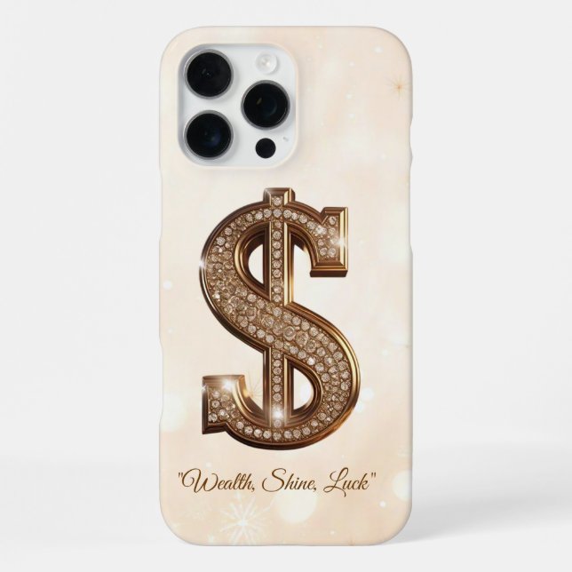 Coque iPhone "Charme de la fortune dorée" (Verso)