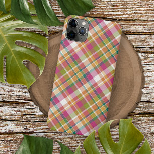 Coque iPhone 16 Pro Max Charme Shabby Chic Campagne Française Motif Madras
