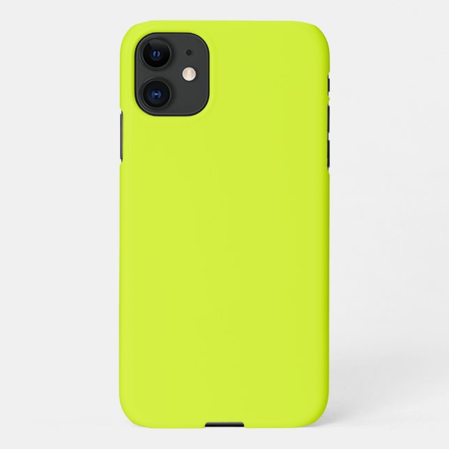 Coque iPhone  Chartreuse Jaune (couleur unie)  (Dos)