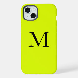 Coque iPhone 15 Plus Chartreuse Nom jaune Fluorescent Couleur néon