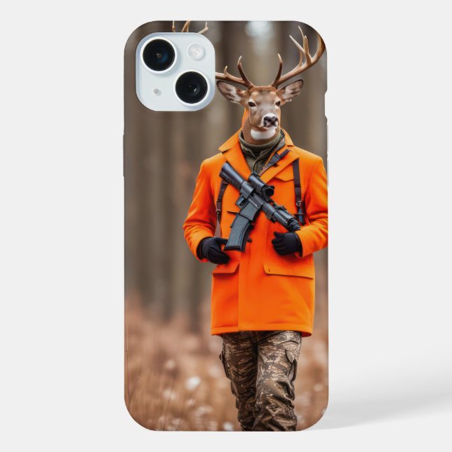 Coque iPhone Chasseur de cerfs au fusil (Verso)
