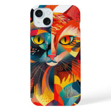 Chat Abstrait Coloré – Design Géométrique 🎨🐱
